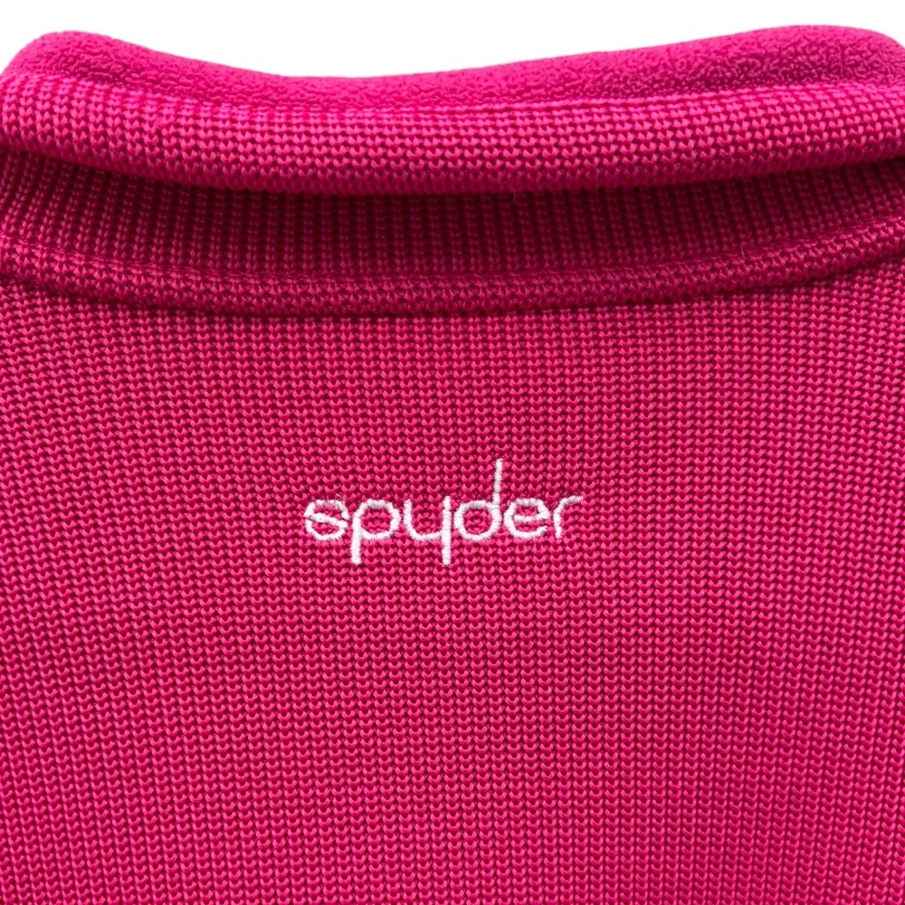 Spyder Girls XL Bright Pink Knit Endure Full Zip Fleece Lined Stryke Ski Jacket